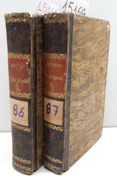 Vittorio Alfieri Tragedie due volumi Schieppati 1829