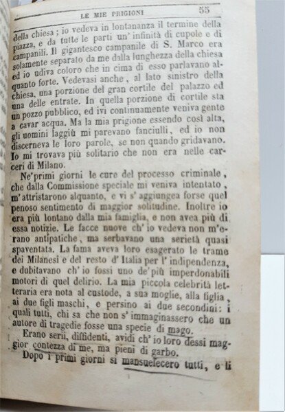 Silvio Pellico Le mie prigioni Pagnoni 1872