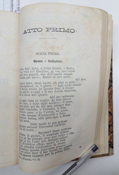 Vittorio Alfieri Tragedie due volumi in un unico tomo Sonzogno …