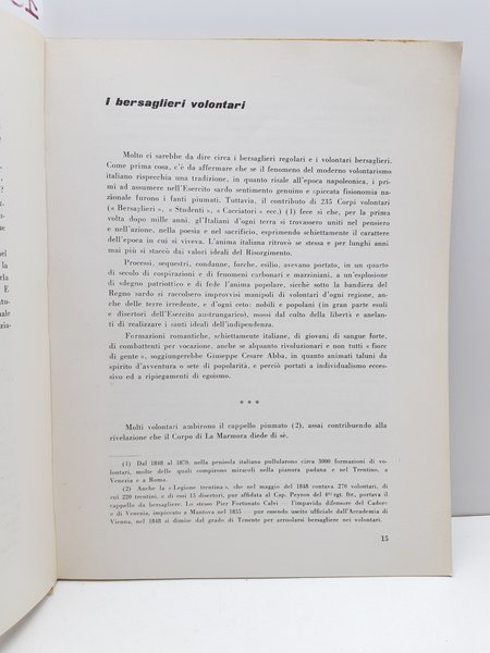 Nino Tramonti I bersaglieri nel Risorgimento (1848-1870) Busto Arsizio 1961