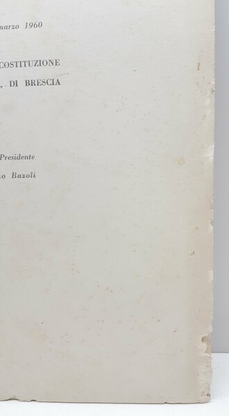 Centenario della Costituzione della provincia di Brescia 8 marzo 1960