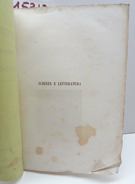 Scienza e letteratura Dialoghi tre di Giuseppe Ambrosoli Vallardi 1860