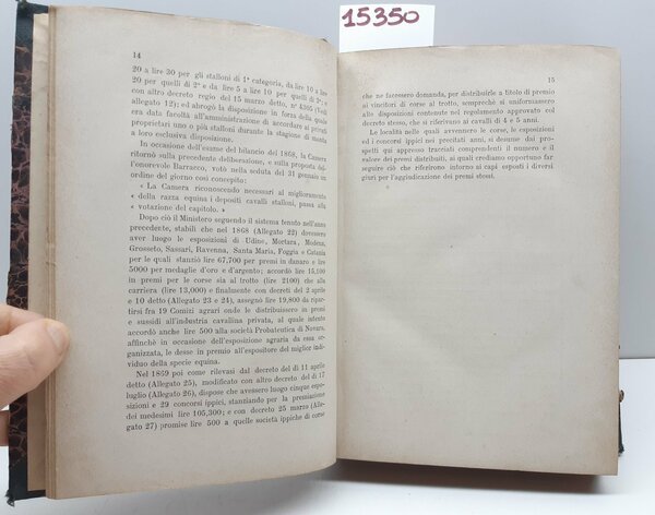 Annali di agricoltura 1880 n. 26 servizio ippico in Italia …