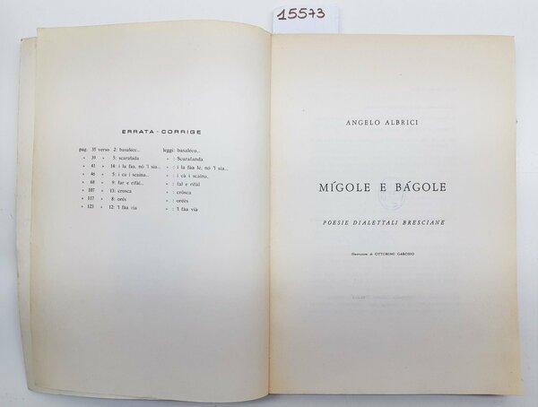 Angelo Albrigi Migole e bagole poesie dialettali bresciane ill. di …