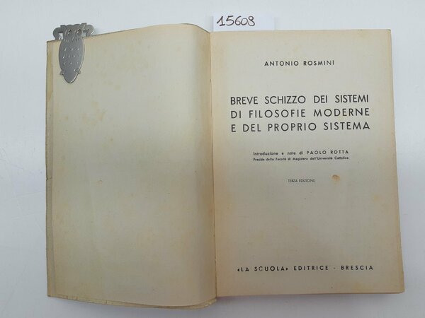 A. Rosmini Breve schizzo dei sistemi di filosofia moderne e …