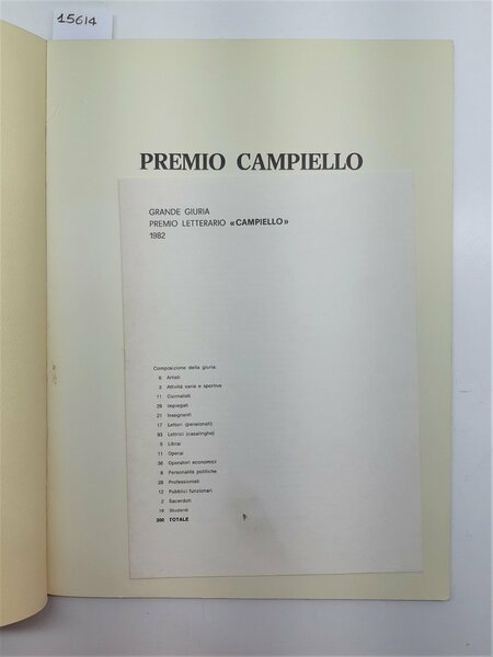 Aa.Vv Premio Campiello il traguardo dei vent'anni 1963-1982 Ed.del Gazzettino …