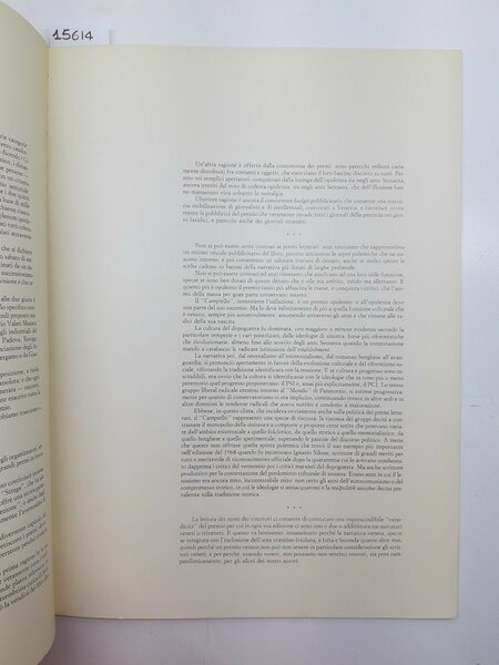 Aa.Vv Premio Campiello il traguardo dei vent'anni 1963-1982 Ed.del Gazzettino …