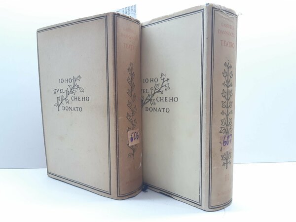 Gabriele D'Annunzio teatro Mondadori 2 volumi 1949 5∞ edizione, Tragedie …