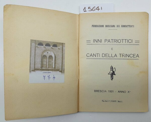 Federazione bresciana dei combattenti Inni patriottici e canti della trincea …