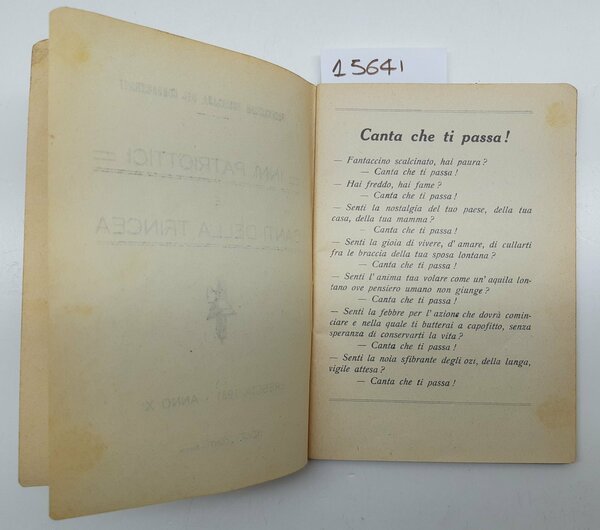 Federazione bresciana dei combattenti Inni patriottici e canti della trincea …