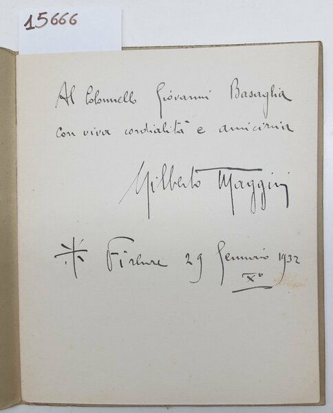 Gilberto Maggini Il Fante e il Padreterno 1930 autografato