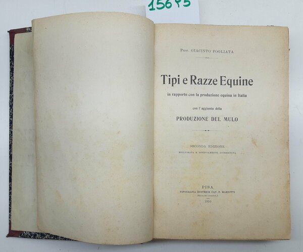 Giacinto Fogliata Tipi e razze equine in rapporto con la …