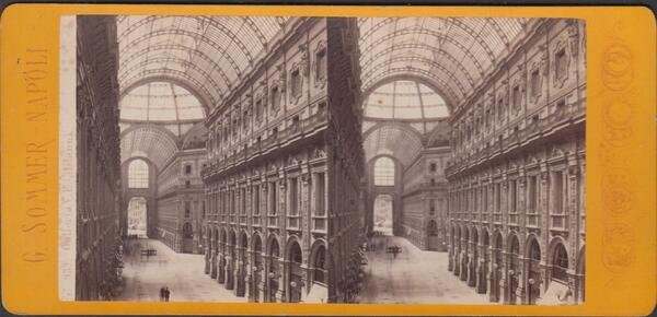 Foto photo stereoscopica Galleria Vittorio Emanuele I Milano by Sommer …