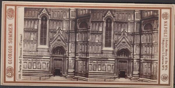 Foto photo stereoscopica Porta del Duomo Firenze by Sommer 1890 …