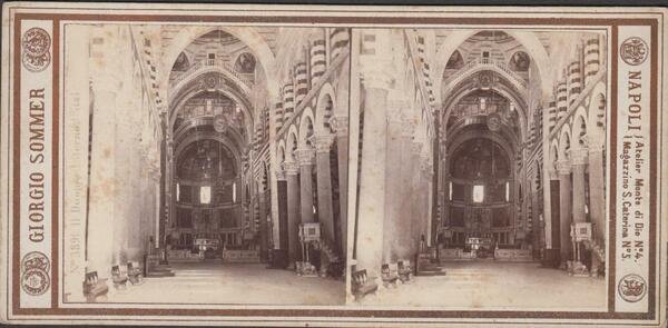 Foto stereoscopica il Duomo interno Pisa by Sommer 1890 c.a.