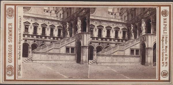 Foto stereoscopica Scala dei Giganti Venezia by Sommer 1890 c.a. …