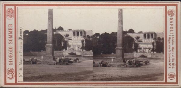 Foto stereoscopica Monte Pincio Roma by Sommer 1890 c.a.