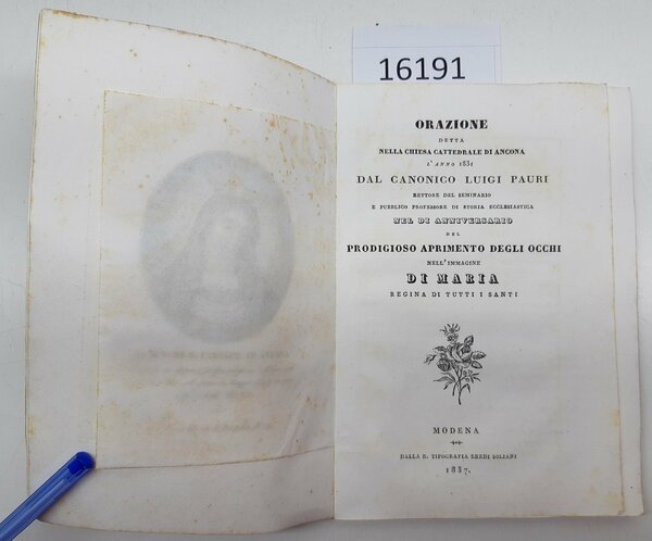 L. Pauri Orazione nella cattedrale di anniversario miracolo di Maria …