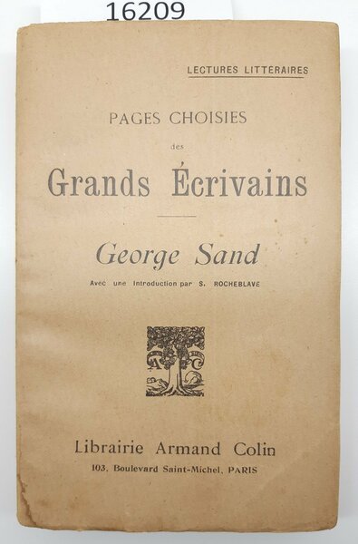 George Sand Pages Choisies Des grands Ècrivains Armand Colin 1919