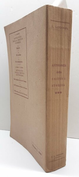 F. Landogna Antologia della critica storica et‡ contemporanea Petrini 1955