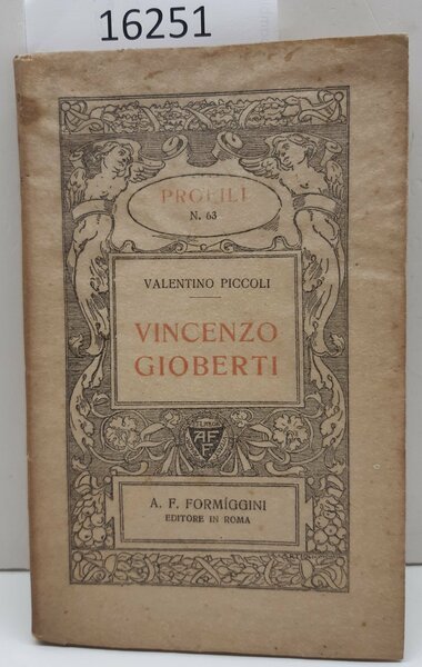 Valentino Piccoli Vincenzo Gioberti Formiggini 1923 | Immagine Gallery 3