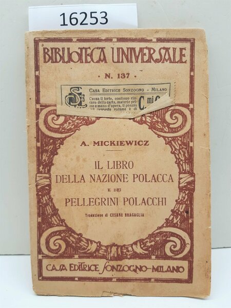 A. Mickiewicz Il libro della nazione polacca e dei Pellegrini …