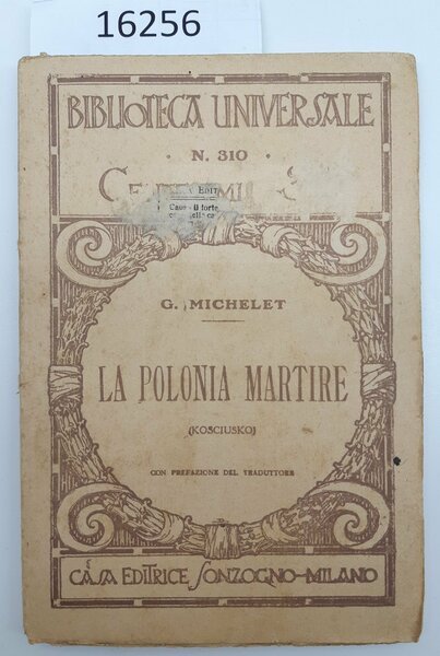 G. Michelet La Polonia martire Sonzogno senza data