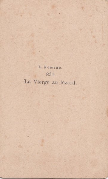 Foto photo cdv La Vierge au lézard by J. Romano …