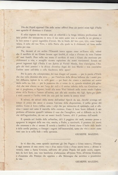 Domanda d'iscrizione all' Associazione Mazziniana Italiana 1946