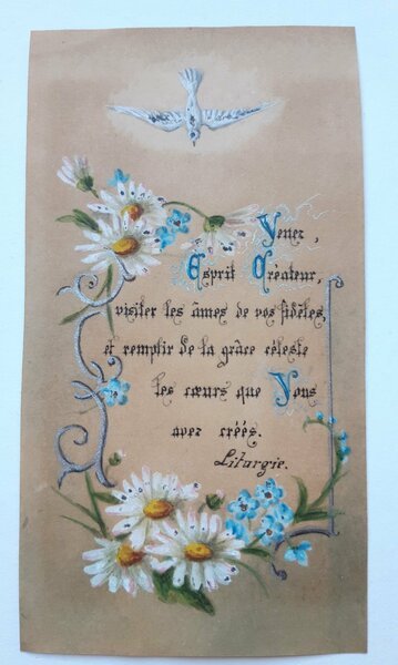 Santino holy card manufatto La discesa dello spirito Santo Colomba …