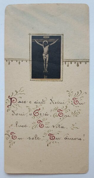 n. 2 santini holy card manufatto La croce di Gesù …