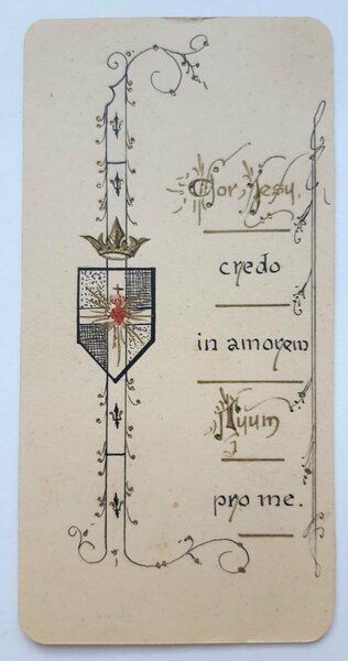 Santino holy card manufatto Sacro cuore di Gesù