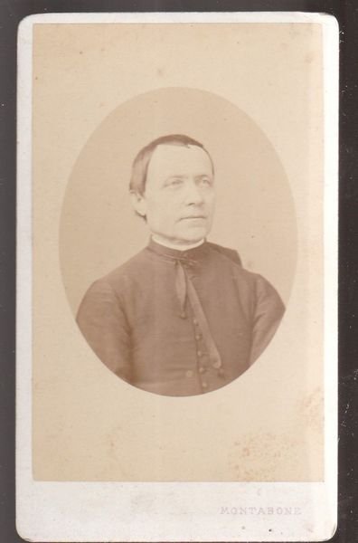 Foto photo sacerdote in ovale by Montabone Torino cdv 1870 …