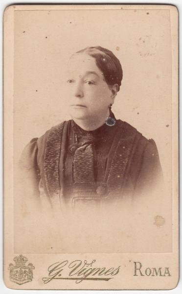 Foto photo gentildonna in posa by G. Vignes Roma 1880 …