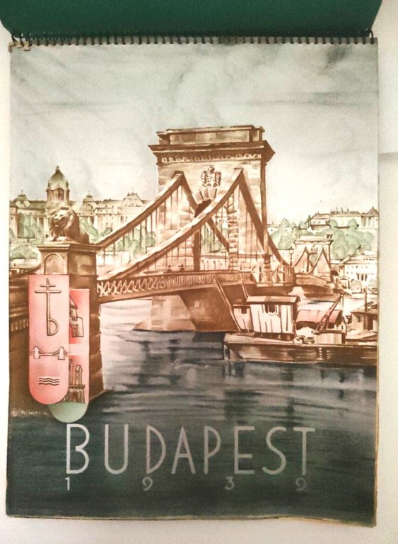 1939 Budapest Ungheria Calendario settimanale Ufficio Turistico di Budapest | Immagine Gallery 2