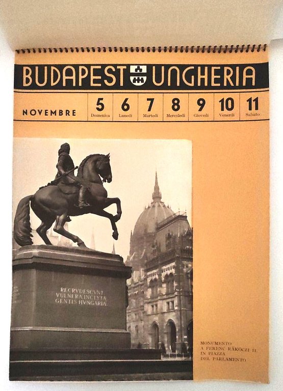1939 Budapest Ungheria Calendario settimanale Ufficio Turistico di Budapest | Immagine Gallery 5