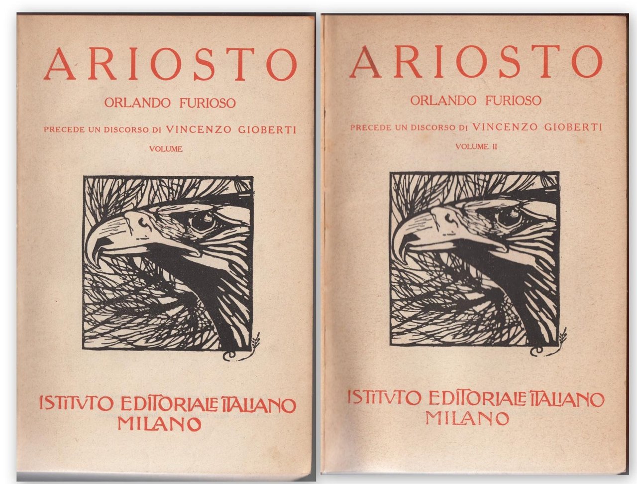 2 Volumi Ariosto L'orlando Furioso Discorso Vincenzo Giobetti Ist. Ed. …