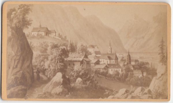 Foto photo panorama Altdorf Svizzera by Anonimo cdv 1880 c.a.