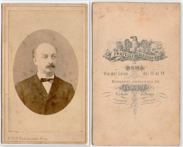 Foto photo cdv gentiluomo con baffi in ovale by F.lli …