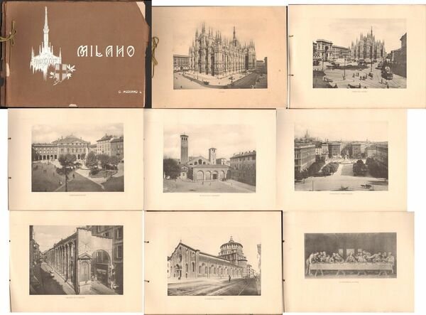 Milano 20 fotografie Modiano-grande formato cm. 31 x 22-fine '800 …
