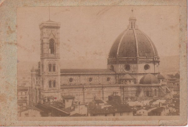 Foto photo cabinet card panorama Firenze chiesa di Santa Maria …