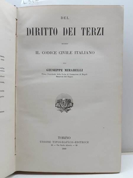 Giuseppe Mirabelli Del diritto dei terzi secondo il codice civile …