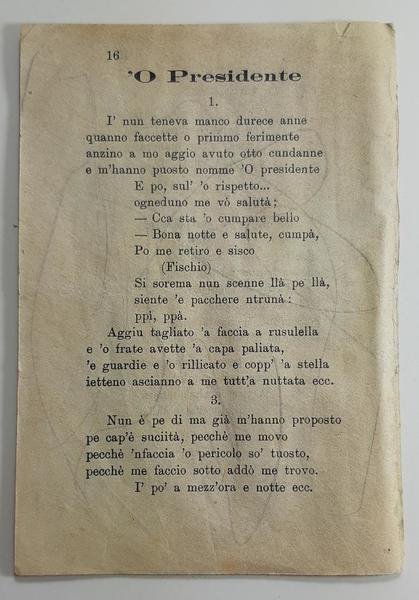 Raccolta di canzoni napoletane e siciliane Napoli 1900