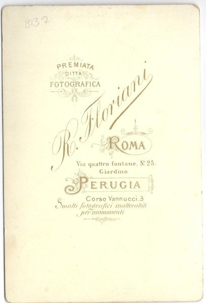 foto photo albumina cabinet card gentiluomo a cavallo by R. …