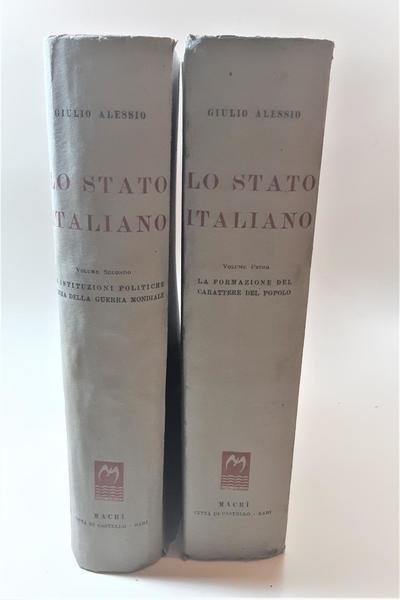 Giulio Alessio Lo Stato Italiano 2 volumi MacrÏ 1939