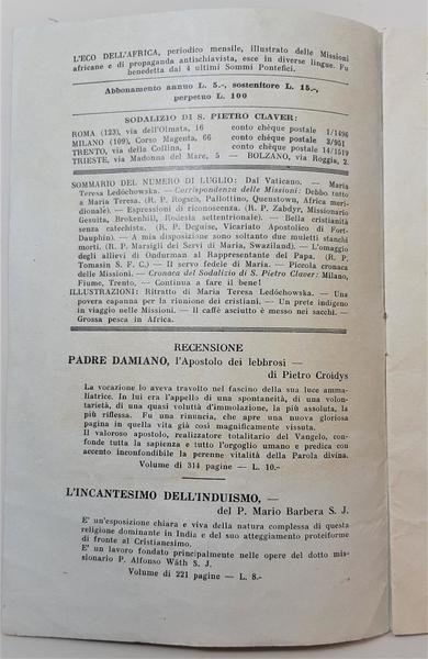 Eco dell'Africa n. 7 luglio 1939
