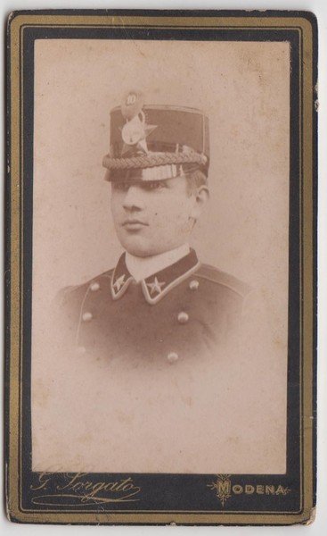 foto photo cdv giovane militare in posa by Sorgato Modena …