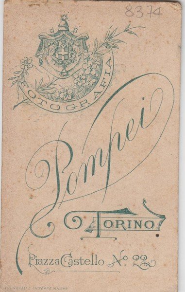 foto photo cdv gentiluomo in posa by Pompei Torino 1880 …