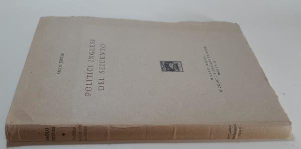 Paolo Treves Politici inglesi del 600 Ricciardi 1958