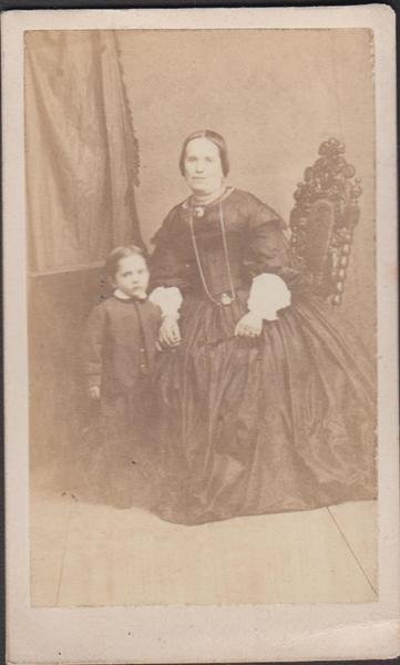 Foto photo cdv gentildonna e bambino in posa by anonimo …